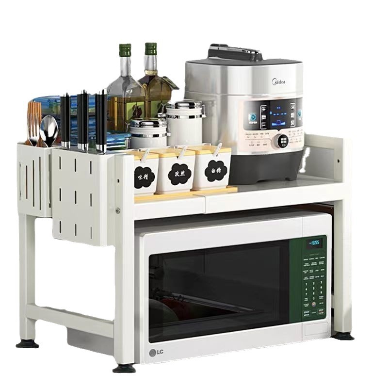 Retractable Kitchen Microwave Oven Storage Rack Multifunctional Electric Rice Cooker Storage Rack Household Countertop Oven Bracket