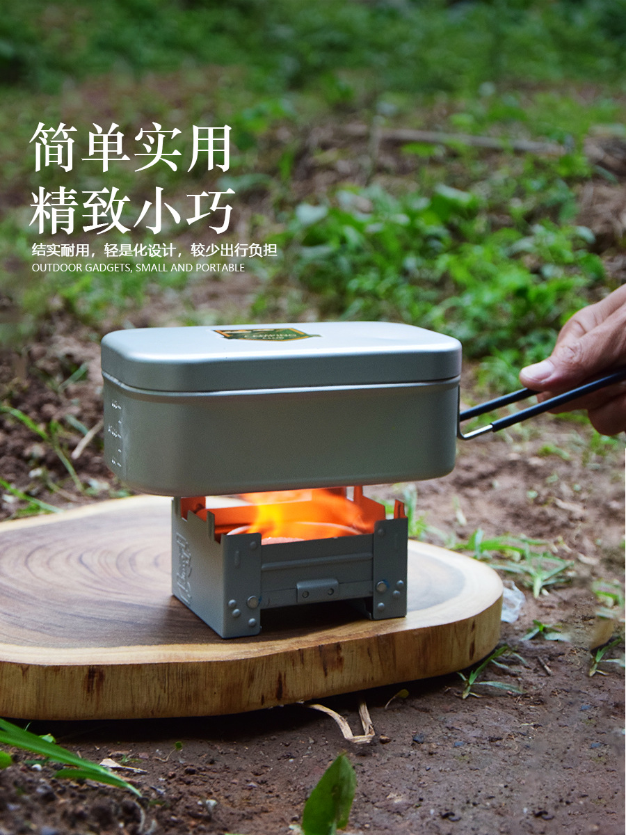 Outdoor Alcohol Stove Camping Portable Solid Alcohol Stove German Folding Stove Cassette Stove Foldable