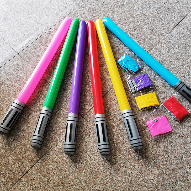 Manufacturers Wholesale Inflatable Lightsaber Star Wars Laser Sword Toy 90cm Inflatable Stick Transparent Pvc Inflatable Sword