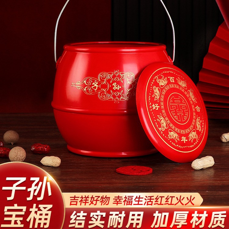 Свадебное ведро красное маленькое