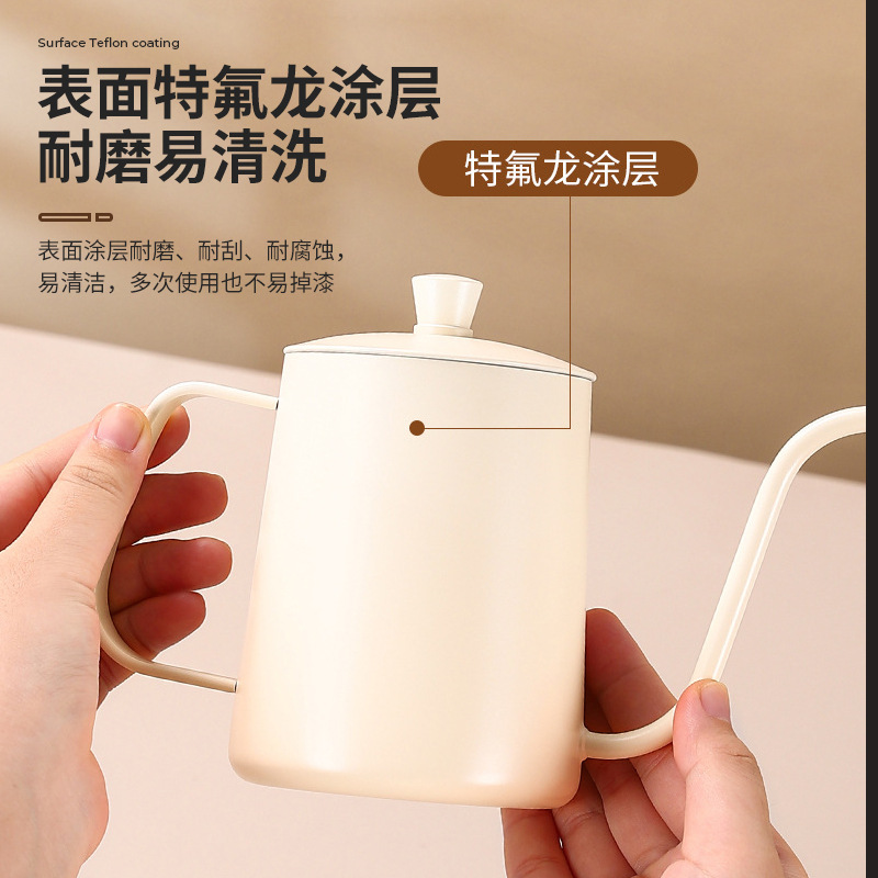 304 Stainless Steel Coffee Pot 600ml Stainless Steel Coffee Spout Pot Hand Brewing Pot Drip Brewing Pot