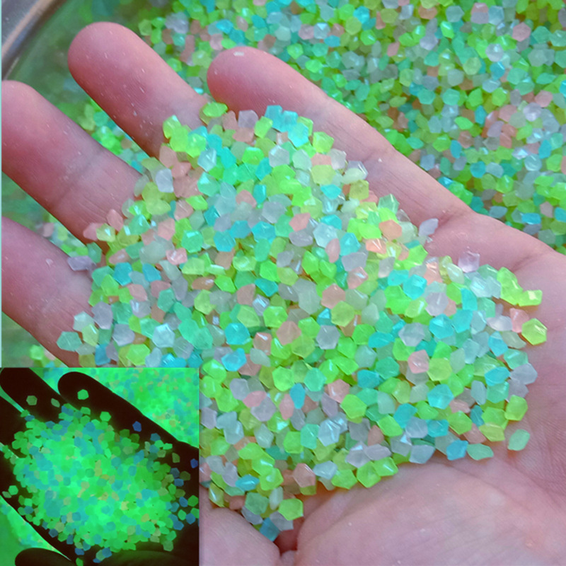 3-5mm Luminous Sand Gardening Aquascape Fluorescent Gravel Vase Cross-Border Luminous Sand Fluorescent Particles Luminous Stone