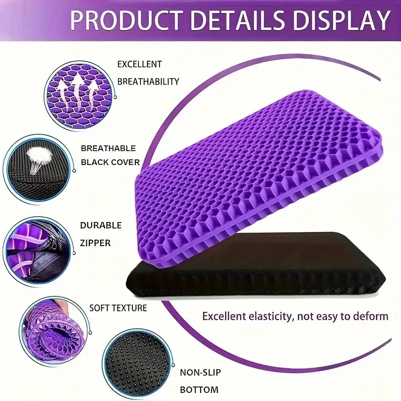 Foreign trade ice pad color gel processing cushion honeycomb color large size car pad silicone cushion factory price hair