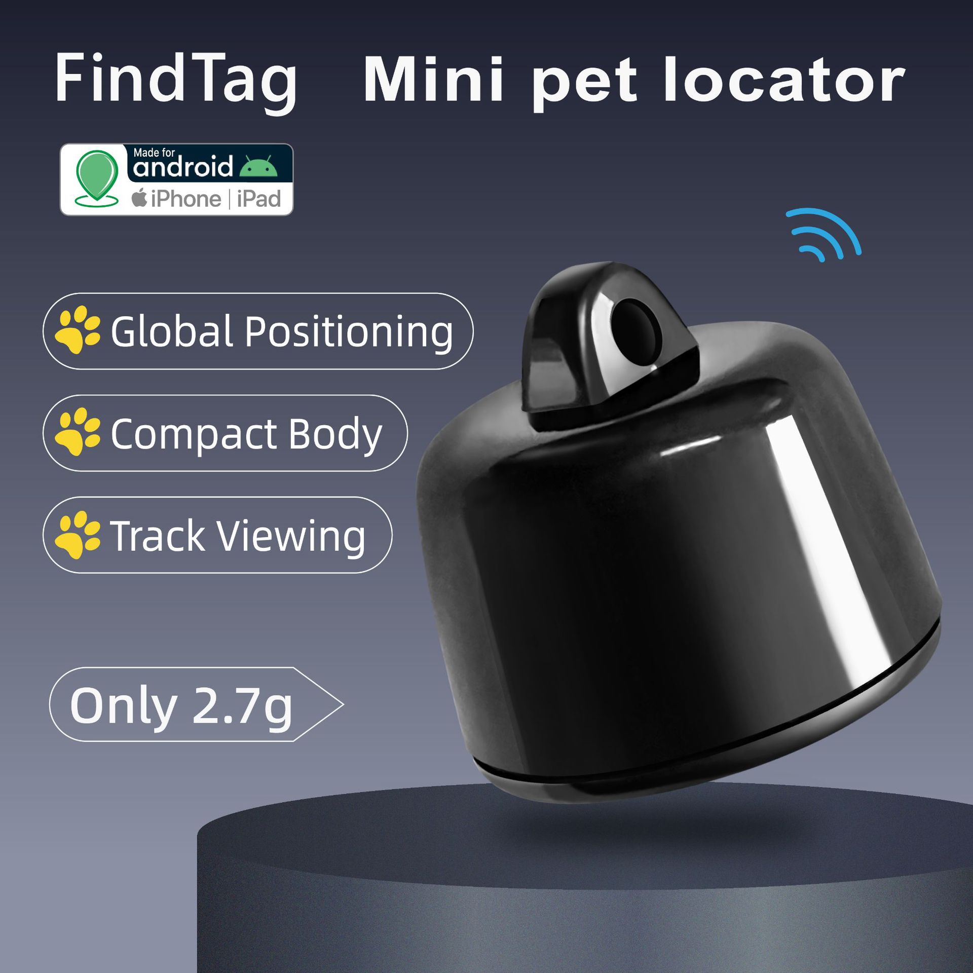 Smart Pet Collar Wearable Device Locator Bluetooth Anti-Lost Device Android Apple Positioning Anti-Lost Dog Anti-Walking Loss