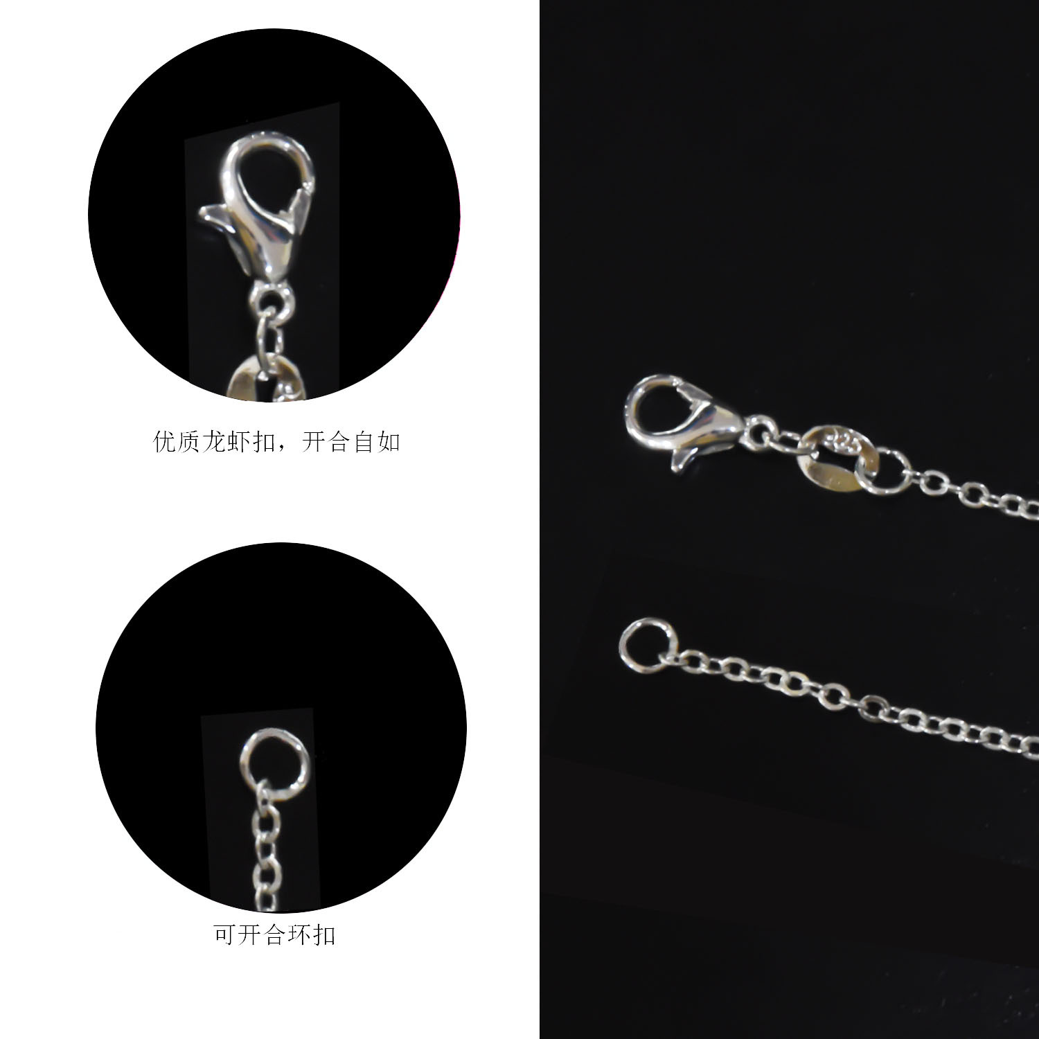 Cross-Border Hot Selling O-Shaped Chain Fashionable 925 Silver Necklace DIY Cross Necklace Factory Direct Sales Wholesale Jewelry Chain