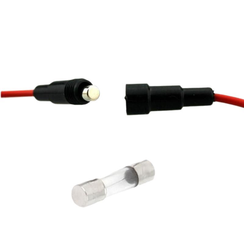 10A Fuse Wire Car Audio Amplifier Charger Female Connector Cable with Fish Clip USB Car High-Conductivity Copper Core