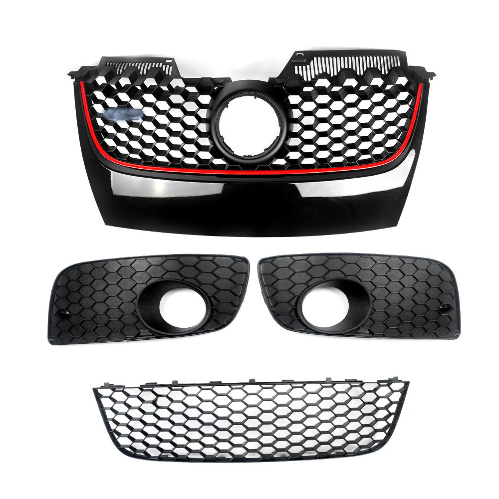 Applicable to Volkswagen Golf 5 medium mesh GTI 06-09 Jetta MK5 front bumper medium mesh grille lower mesh