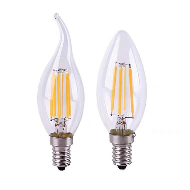 LED filament bulb imitation tungsten bulb Edison sharp bubble pull tail Bubble 360 degree light 2W4W6W E14 E27