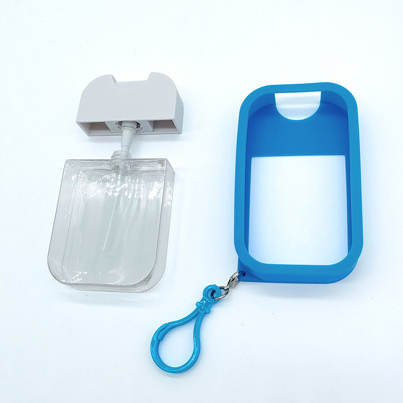50ml Alcohol Disinfectant Card Spray Bottle Multi-Color Silicone Sleeve Portable Outdoor Perfume Bottle Ready for Sale