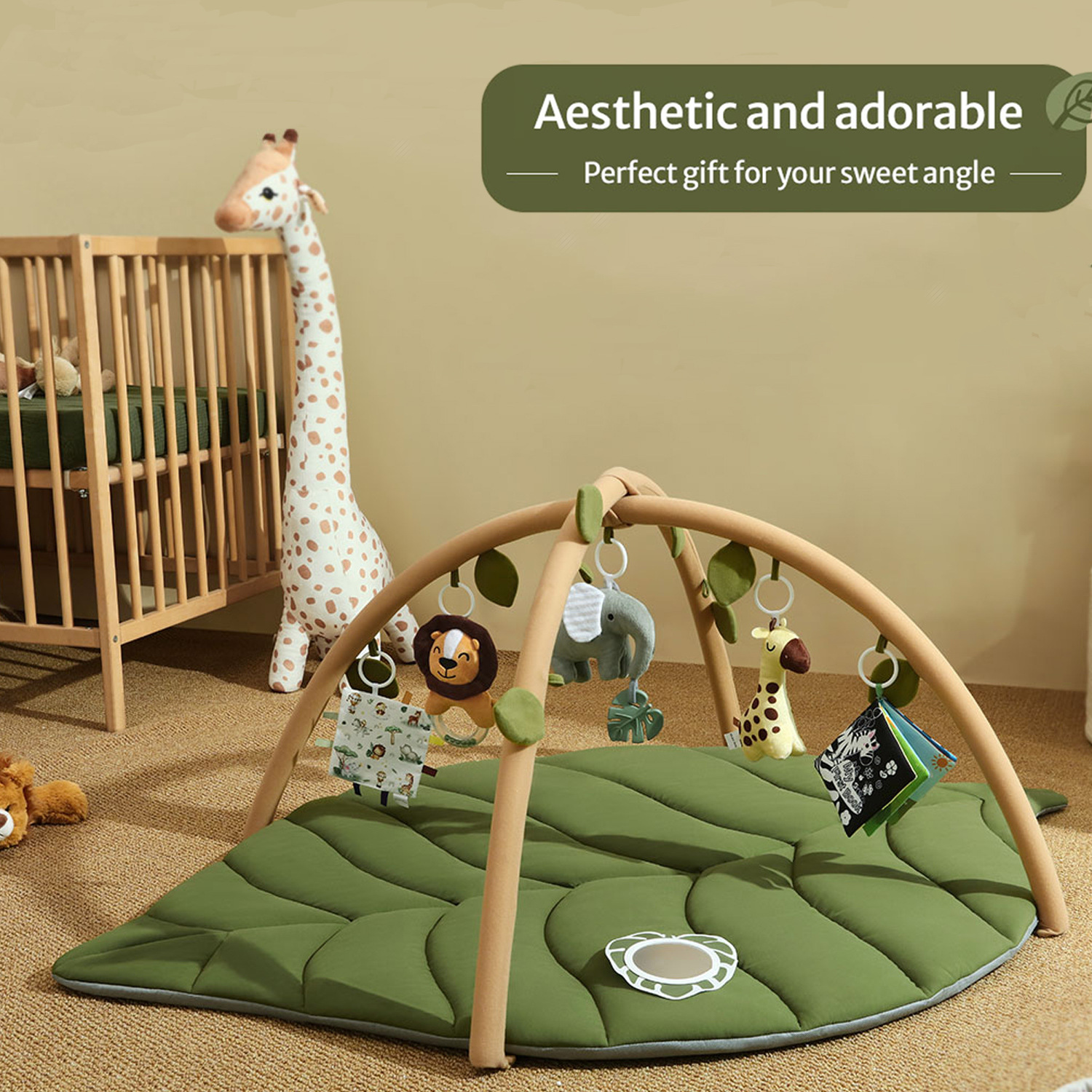 Leaf Baby Fitness Frame Fence Baby Game Mat Crawling Mat Toy Cross-Border Spot Including Cpc Ce Certification