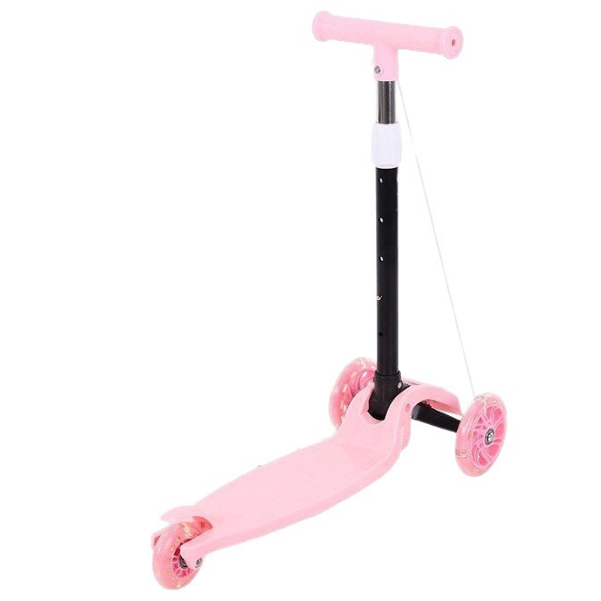 Children's Scooter, One-Click Folding, Sliding Baby Scooter, Toddler Walker, Flash Meter High Car, Four-Speed Adjustment