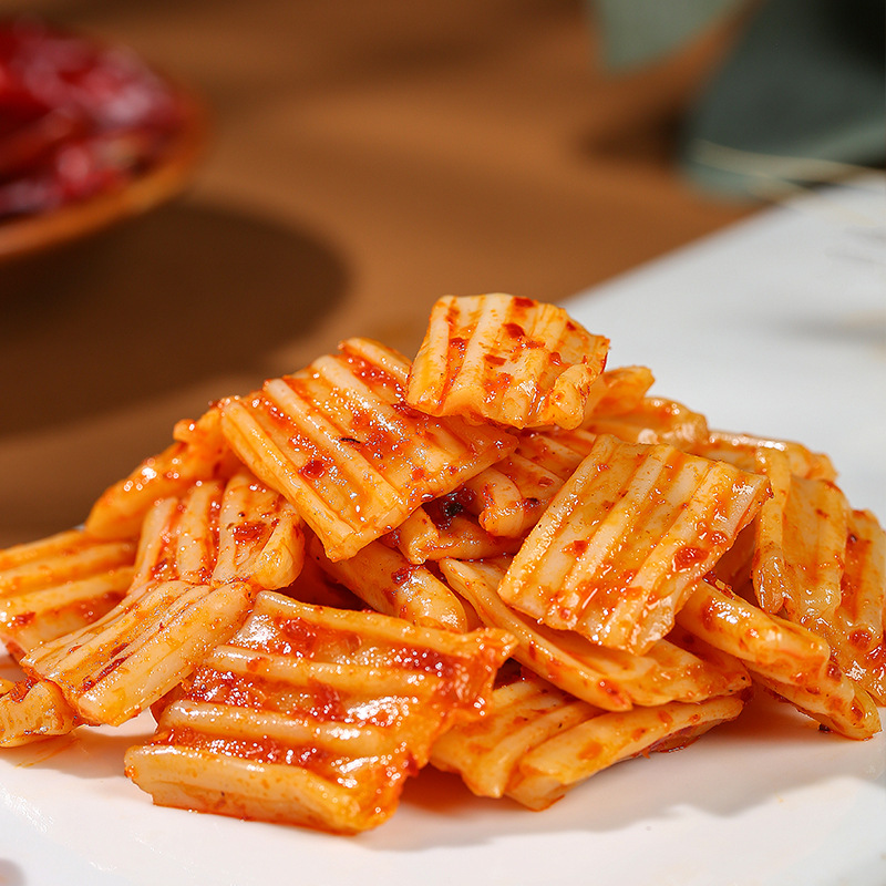 Hongwang cold skin spicy strips spicy dried tofu bulk casual dried tofu snacks childhood nostalgic classic bean skin spicy slices