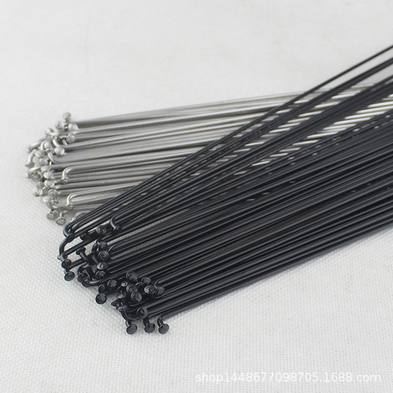 Black stainless steel spokes mountain bike/road bike 14g spokes with 12mm copper cap
