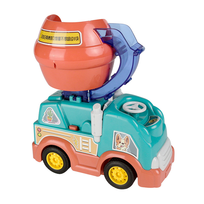 Dominoes mixer car automatic licensing swing engineering car children boys educational toys gift wholesale