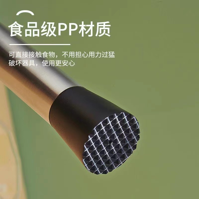 Stainless steel ice crushing stick Shaker lemon hammer juice pressing stick cocktail ice crushing hammer crushing stick