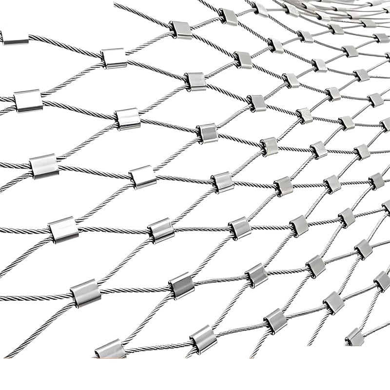 304 Stainless Steel High-Altitude Anti-Fall Net Buckle Protective Net Balcony Anti-Fall Net Suspension Bridge Courtyard Anti-Fall Net Steel Wire Mesh