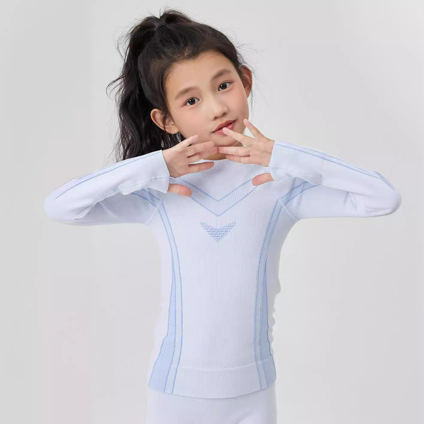 2025 Boys' and girl' fitness clothing sports running clothing autumn and winter training skiing base warm suit