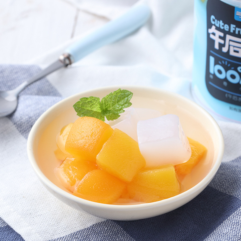 [Three Squirrels Afternoon Fruit Double Color Canned 300g/Can] Fresh Fruit Yellow Peach Dessert