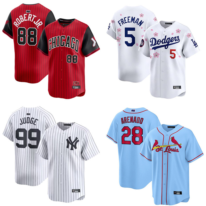 Sublimation Custom American Baseball Uniform Sports Jacket Patch Embroidered Softball Uniform Competition Men's and Women's Baseball Shirt Printing