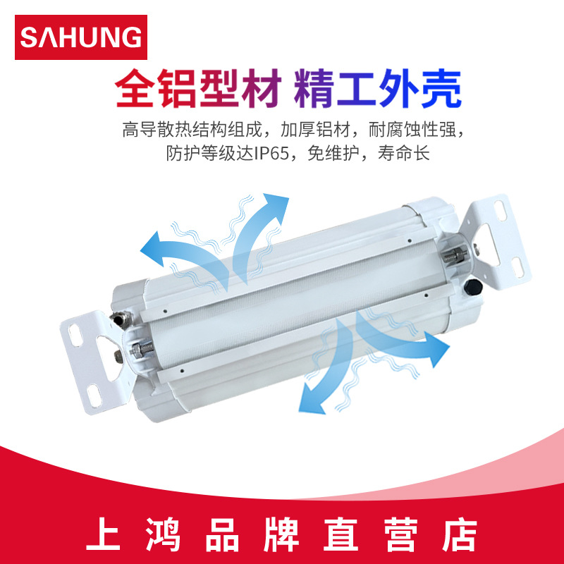 Shanghong Led Tunnel Light Diffused Anti-Glare Strip Industrial and Mining Floodlight Factory Direct Sale Ip65 Protection