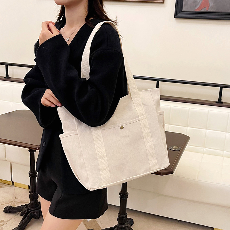 Large-capacity Tote Canvas Bag for Work and Going Out High-value Commuting All-match Art Student Book One-shoulder Cloth Bag