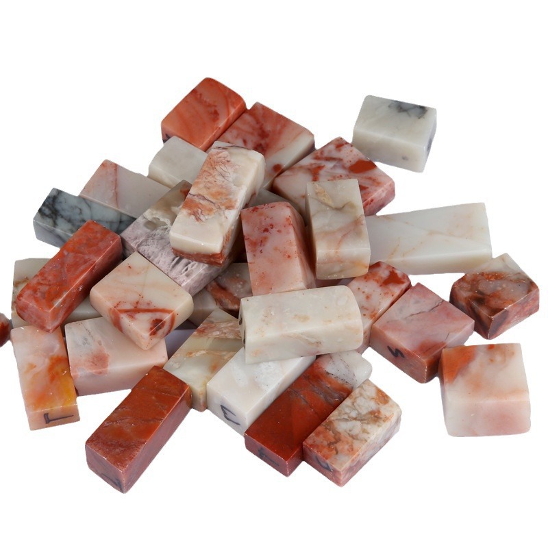 Laos Stone Practice Seal Material, Shoushan Stone Material, Gold Stone Seal Carving, Vietnamese Stone Edge Material, Name Calligraphy and Painting Seal Material Wholesale