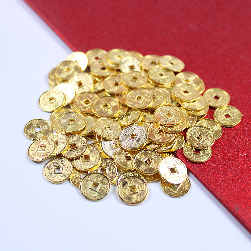 Аксессуары для дерева удачи медные монеты/сплавные медные монеты 2.0см золотые монеты дракона и феникса эпоксидные аксессуары