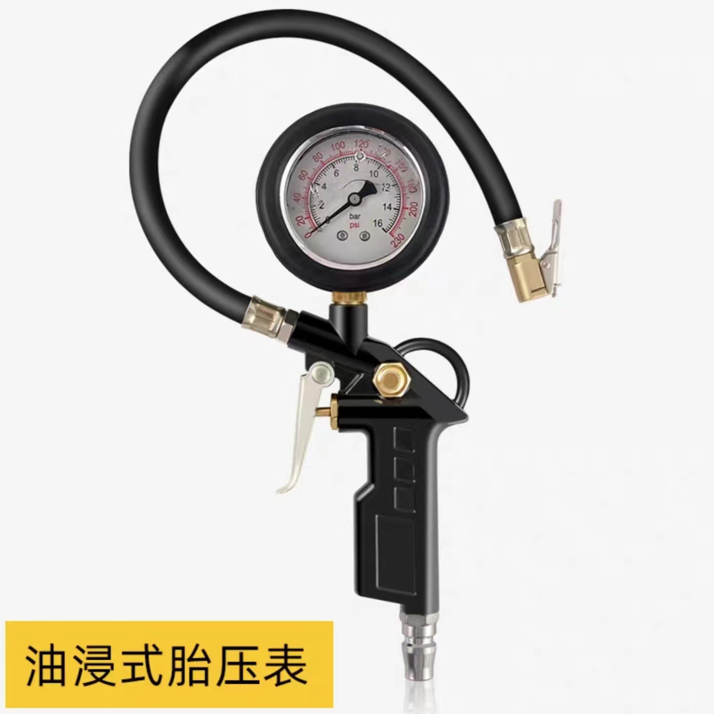 New High-precision Tire Pressure Gauge Air Pressure Gauge Digital Display Pressure Measurement Car Tire Pressure Oil Soaking Tire Pressure Gauge Inflator Gauge