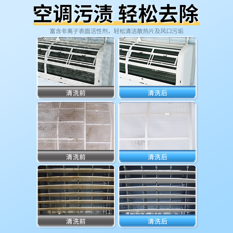 Polyge Air Conditioning Purifying Cleaner No Dismantling and Washing Special Spray Foam Air Conditioning Cleaner for Household Internal and External Machines