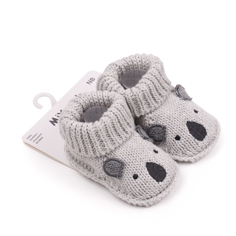New Autumn and Winter Embroidered Stereo Cartoon Animal Doll Baby Non-Falling Warm Woolen Toddler Shoes Bmx3126