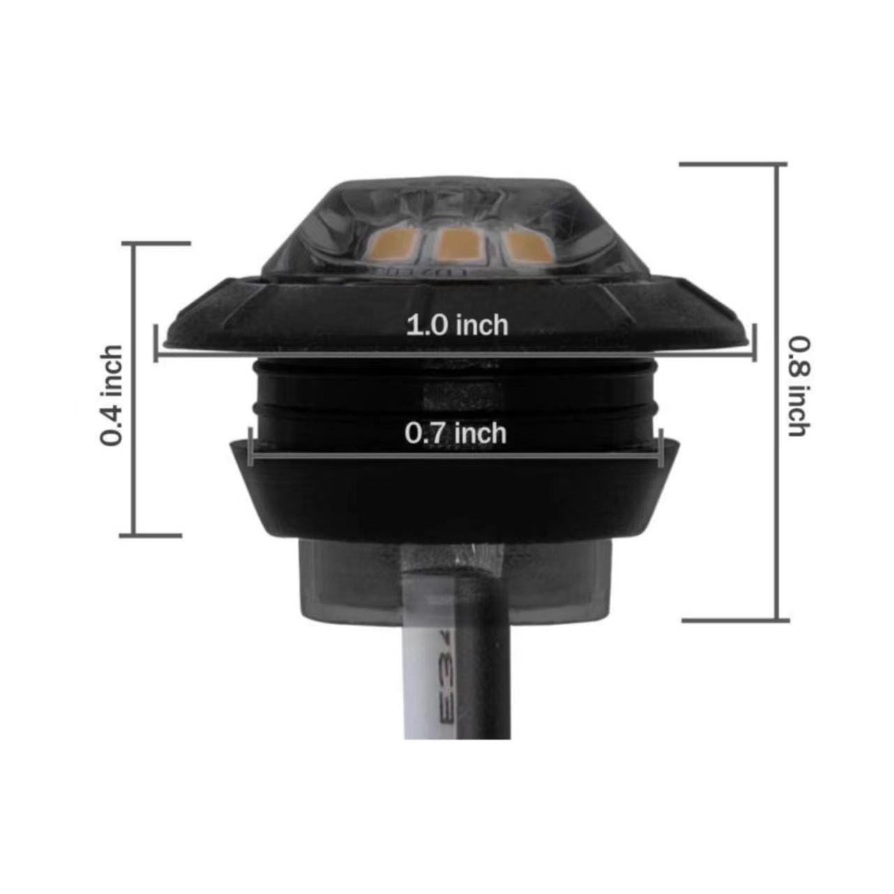 Cross-Border 3/ 4inch 3Led Small Round Light 3Led Side Light Gap Light Mark Light Signal Light Srk-003