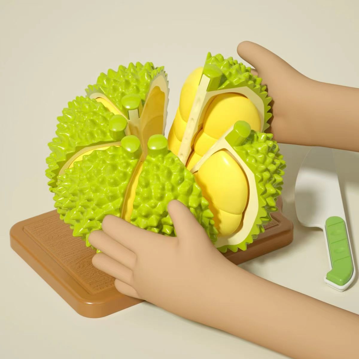 Children's Play-house Fruit-cutting Simulation Toy Girl's Kitchen Vegetables Peelable and Bite Fruits and Vegetables Durian