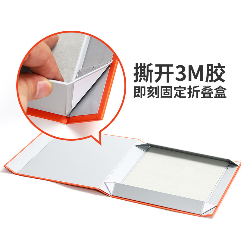 Customized Foldable Box with Magnetic Flip Cover, Luxury Clothing Packaging Box, Orange Premium Lingerie Gift Box, Handbag