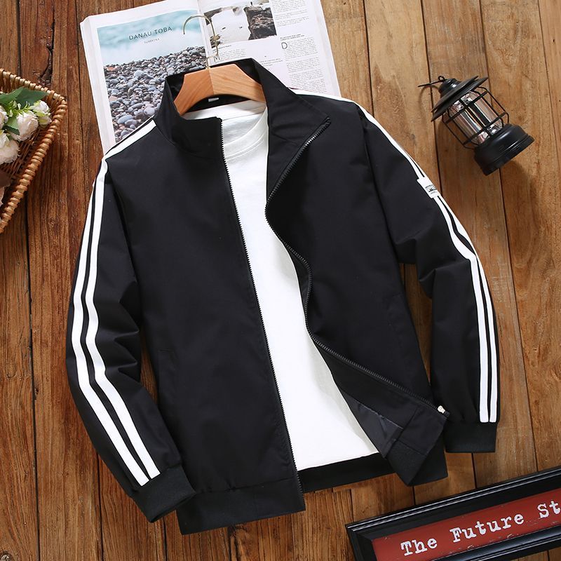 Куртки для мужчин весна-осень, стойка-воротник, спортивные, повседневные, ветронепроницаемые, водоотталкивающие, тонкие, свободного кроя