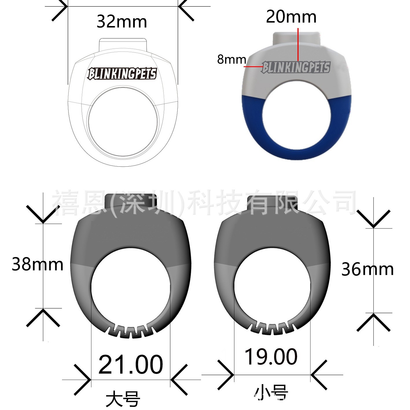 Temu Popular Ring Clicker, Available in Large and Small Sizes, Training Equipment for Dogs and Cats, Low Stress, Universal for Cats and Dogs