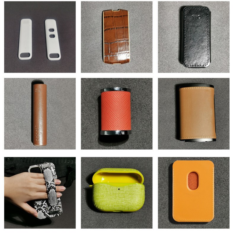 Camon Leather Handcrafted Foreskin Leather Perfume Bottle Leather Perfume Cloth Genuine Leather Water Bottle Leather Case Factory Earphone Bag