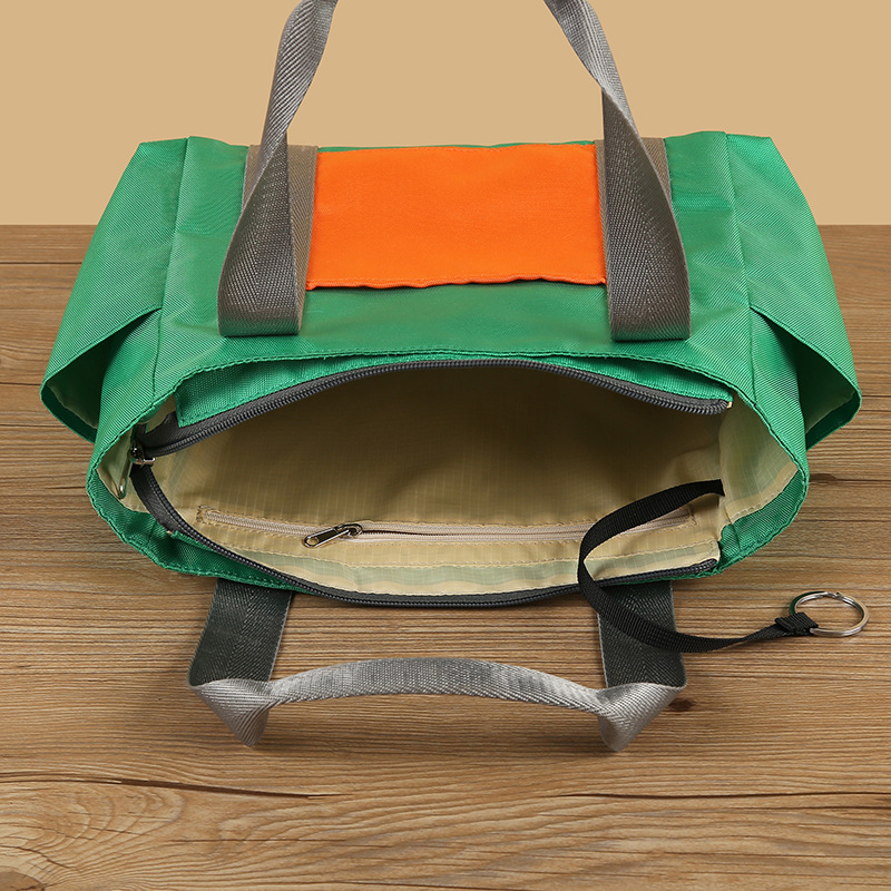 Spring Cross-Border Trend Oxford Cloth Mommy Handbag Solid Color Zipper Storage Oxford Cloth Bag Custom-Made Candy Color