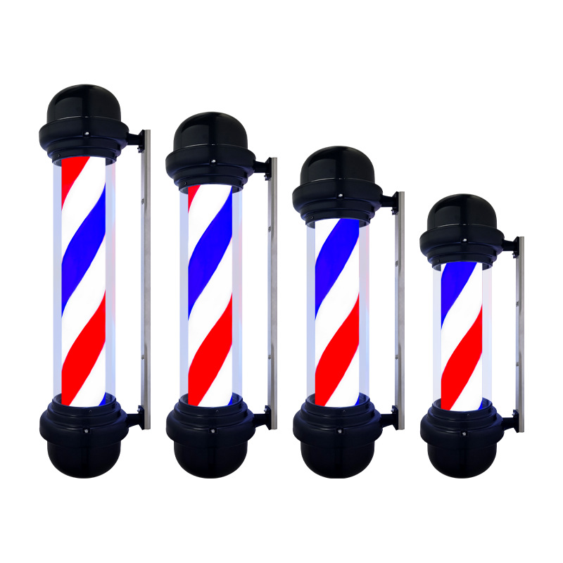 Factory Direct Sales Hair Salon Logo Light Hair Salon Turning Light Hair Salon Turning Light Outdoor Waterproof Barber Pole Barber Shop