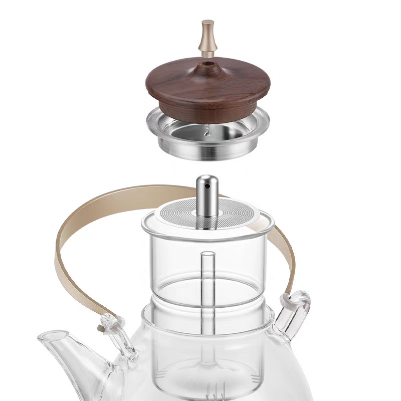 Shangming Household Steaming Teapot Heat-Resistant Glass Handle Teapot Electric Ceramic Stove Tea Maker Kettle Tea Set