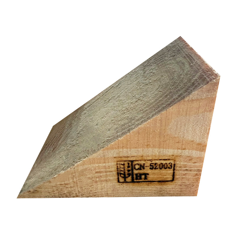 Manufacturer Customized Car Fumigation Triangular Wedge Container Fixed Solid Wood Stopper Large Truck Anti-Slip Wooden Wedge