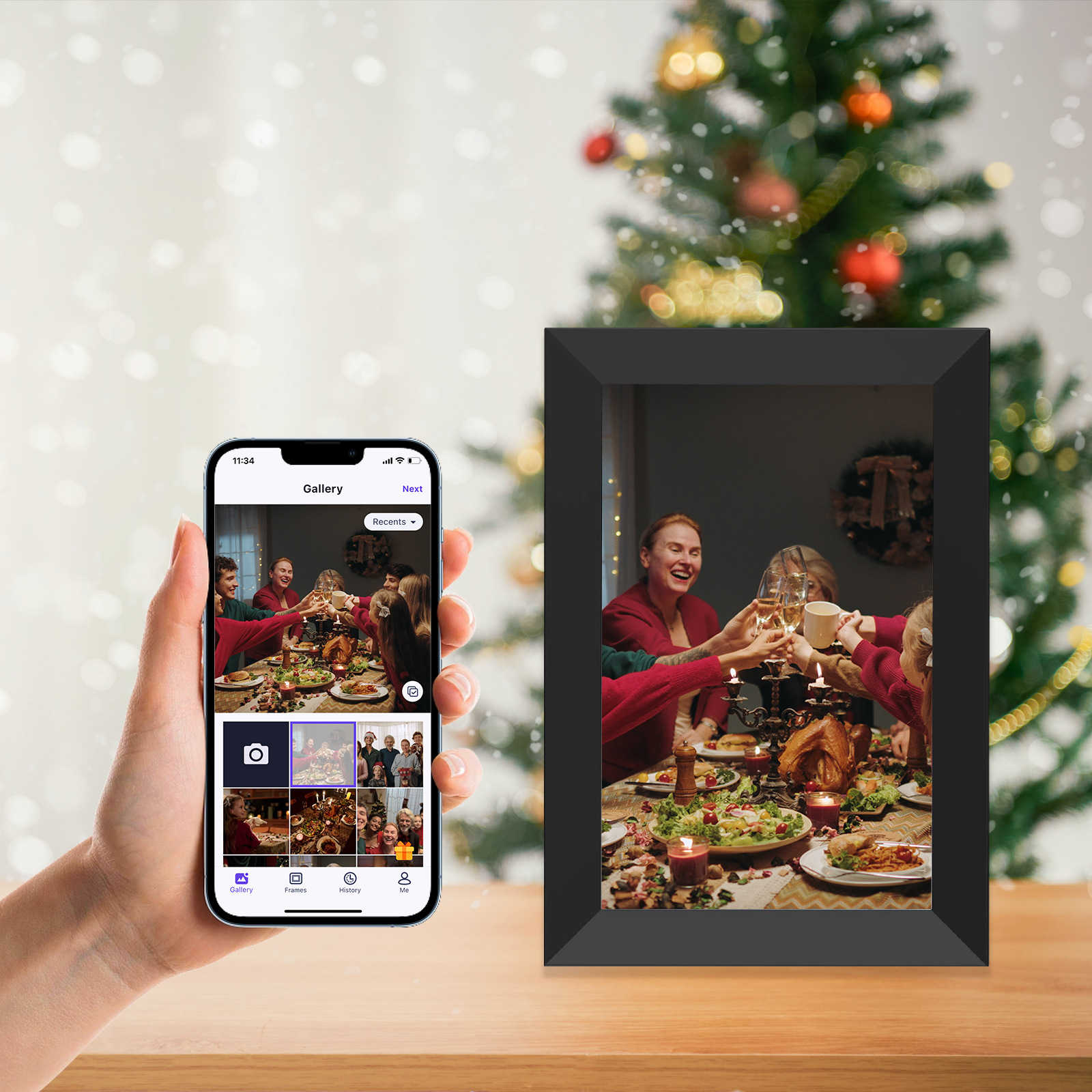 10.1inch Wifi Touch Cloud Photo Frame Uhale Christmas Holiday Digital Photo Album Cross-Border Exclusive Cloud Control