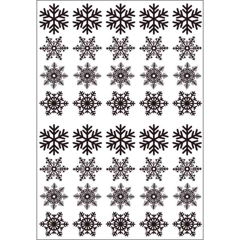 Cross-border wholesale Christmas decorations gold powder snowflake window stickers seamless electrostatic Glass stickers