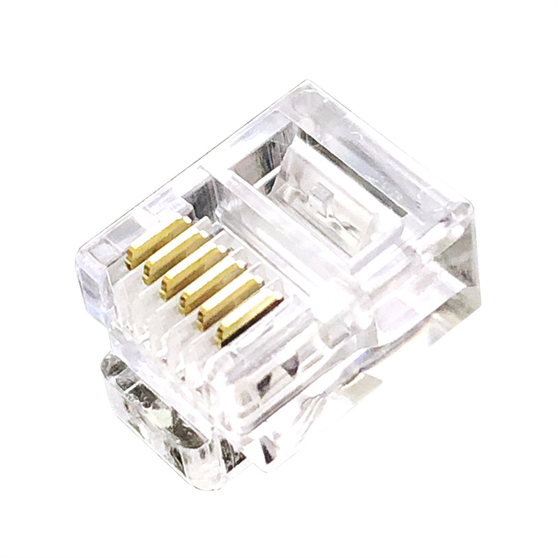 High Quality 6P6C Crystal Head 6 Core Telephone Crystal Head Rj11 Six Core Telephone Line Connector