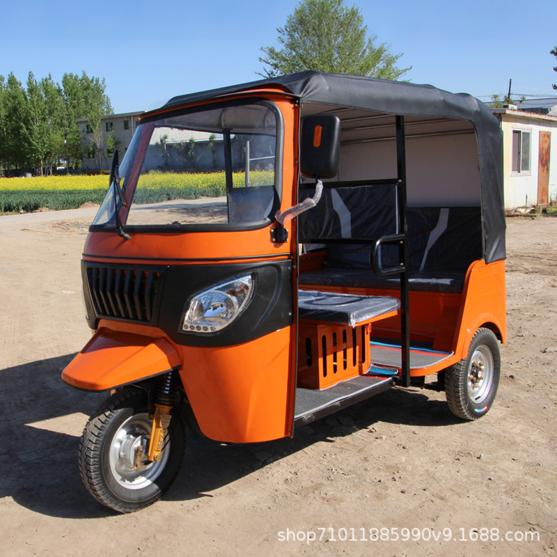 Foreign Trade Version of Three-Wheeled Tuk-Tuk, African Version of Fuel-Powered Three-Wheeled Passenger Vehicle, Foreign Trade Electric Three-Wheeled Tuk-Tuk Tuktuk