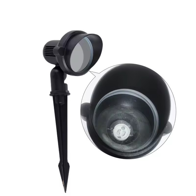 Outdoor Waterproof Ground Plug Floodlight Projection Light Gu10 Round Plug-In Ground Light Courtyard Garden Underground Tree Light Outdoor