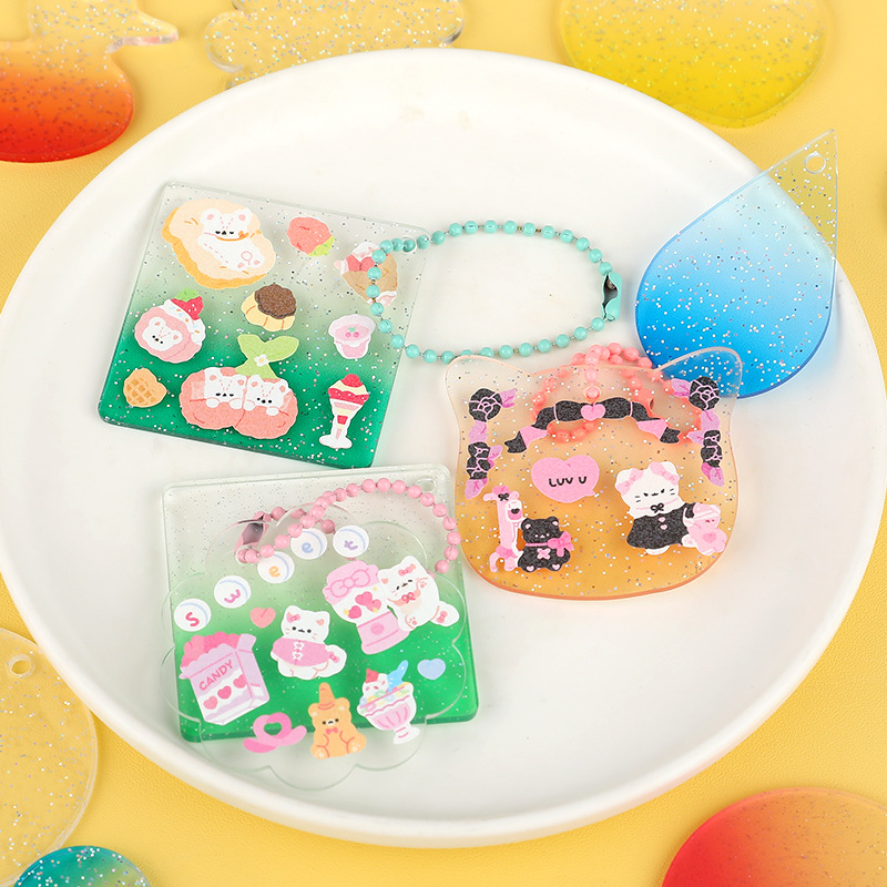 Goka goo Chuck sticker love goo card transparent glitter. Laser. Thickening. Formulation. Processing wholesale factory straight