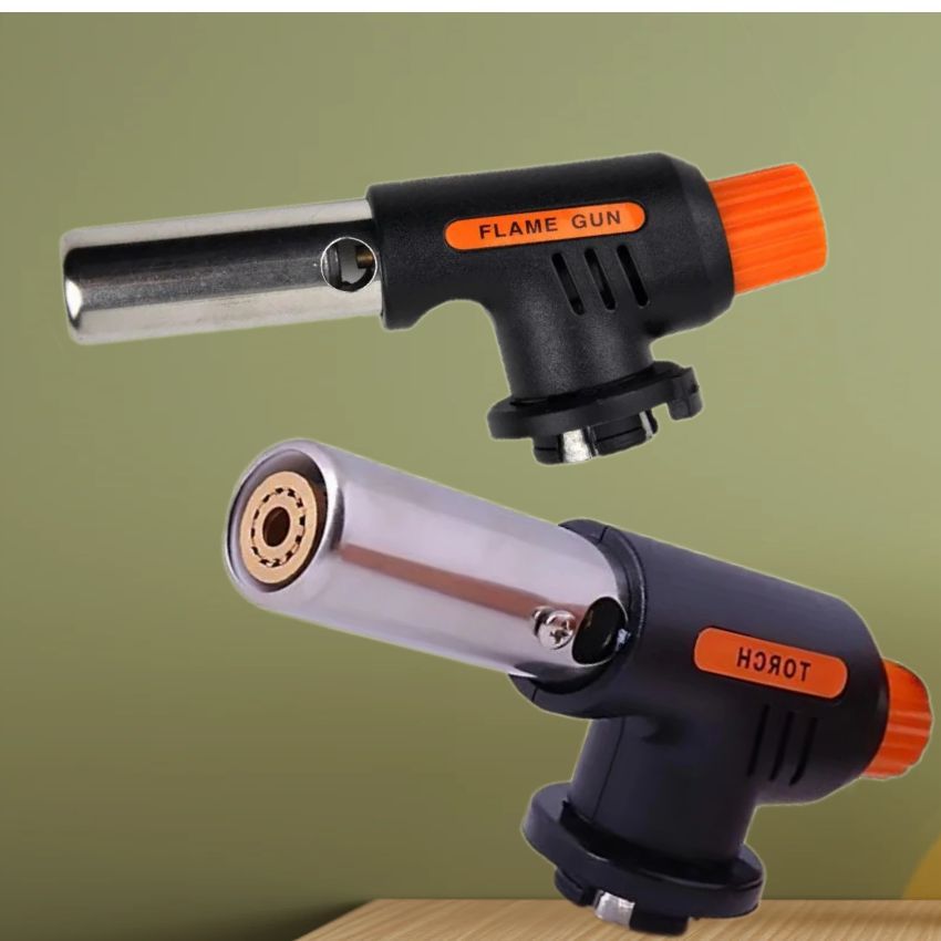 Outdoor card-type fire gun welding gun barbecue point charcoal burning pig hair spray gun head kitchen igniter baking fire gun