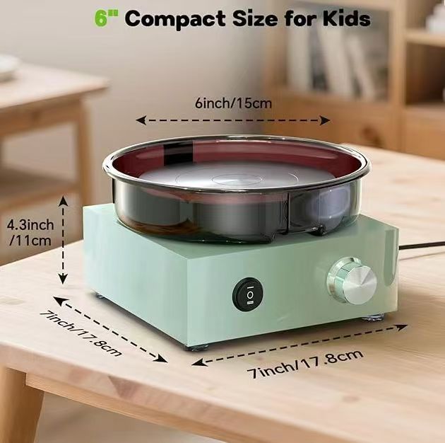 Mini Pottery Spinning Wheel Tiktok Version Fingertip Adult and Children DIY Pottery Spinning Wheel Pottery Teaching Equipment