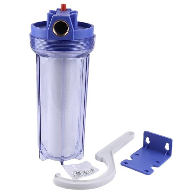 Factory wholesale pre-filter ten inch blue bottle filter pipe household water purifier