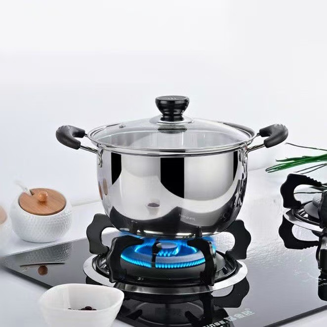 Jiangwu Auxiliary Food Pot, Soup Pot, Porridge Pot, Steamer, Household Stainless Steel Gas Induction Soup Pot, Thickened Milk Pot, Small